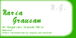 maria grausam business card